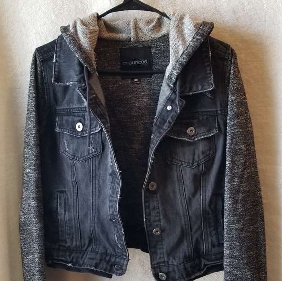 Maurices Jackets & Blazers - Maurices black denim front..